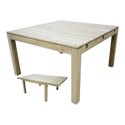 Table repas extensible hévéa 130/210cm HELENA