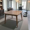 Table repas hévéa carrée 100cm SIXTIES