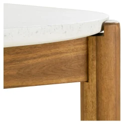 Table repas ovale terrazzo blanche 210 cm BALI