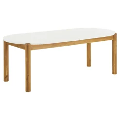 Table repas ovale terrazzo blanche 210 cm BALI