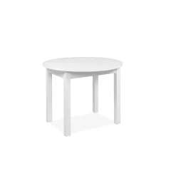 Table ronde blanche extensible Ø100-140 cm ALVA