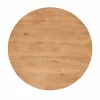 Table ronde bois clair pied croisé métal noir Ø140 cm RIVANO