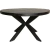 Table ronde bois noir à pied central Ø140 cm RIVANO