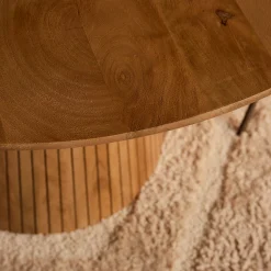 Table ronde bois à pied rainuré Ø150 cm CALERO