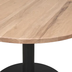 Table ronde chêne blanc pied central droit 120 cm PALERME