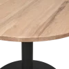Table ronde chêne blanc pied central droit 130 cm PALERME