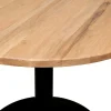 Table ronde chêne huilé pied central droit 130 cm PALERME