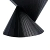 Table ronde céramique pied conique bois noir ⌀160 cm ALDER