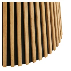 Table ronde en chêne clair avec piètement baguette ø140 cm AMSTERDAM