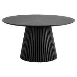 Table ronde en chêne noir avec piètement baguette ø140 cm AMSTERDAM