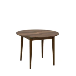 Table ronde extensible effet noyer Ø100-131 cm ORINA