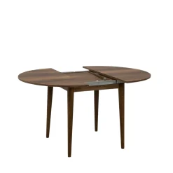 Table ronde extensible effet noyer Ø100-131 cm ORINA