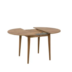 Table ronde extensible effet pin Ø100-131 cm ORINA
