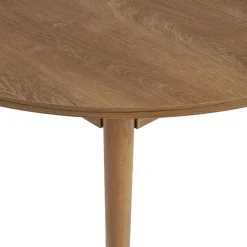 Table ronde extensible effet chêne brun 100-131 cm MARFA