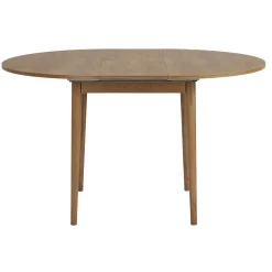 Table ronde extensible effet chêne brun 100-131 cm MARFA