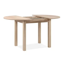 Table ronde extensible effet bois Ø100-140 cm ALVA