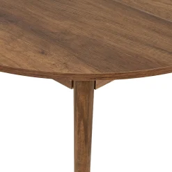 Table ronde extensible effet bois noyer 100-131 cm MARFA