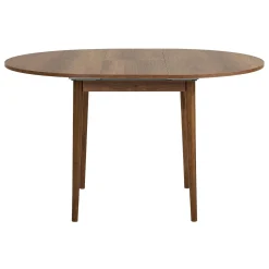 Table ronde extensible effet bois noyer 100-131 cm MARFA