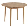 Table ronde extensible effet bois de pin 100-131 cm MARFA