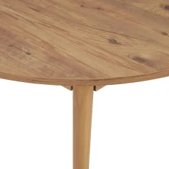 Table ronde extensible effet bois de pin 100-131 cm MARFA