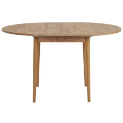 Table ronde extensible effet bois de pin 100-131 cm MARFA