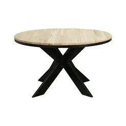 Table ronde extensible en chêne blanc 130 cm PALERME