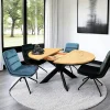 Table ronde extensible en chêne huilé 120 cm PALERME