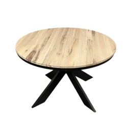Table ronde extensible en chêne blanc 120 cm PALERME