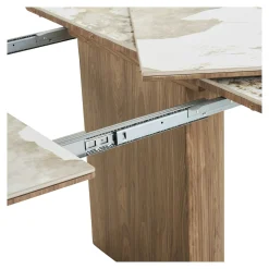 Table ronde extensible en céramique marbrée 120/160/200 cm PRATO