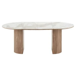 Table ronde extensible en céramique marbrée 120/160/200 cm PRATO