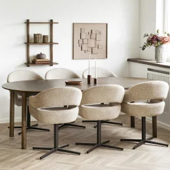 Table ronde extensible placage chêne 120/170/220 cm KALKIE