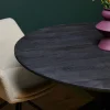 Table ronde noire en bois de manguier Ø150 cm ALVERA