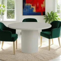 Table ronde sable avec pied centralØ120 cm ALBERTA