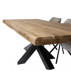Table salle à manger bois massif pied mikado 240 cm MELBOURNE