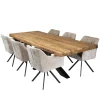 Table salle à manger bois massif pied mikado 200 cm MELBOURNE