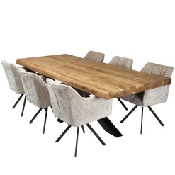 Table salle à manger bois massif pied mikado 200 cm MELBOURNE