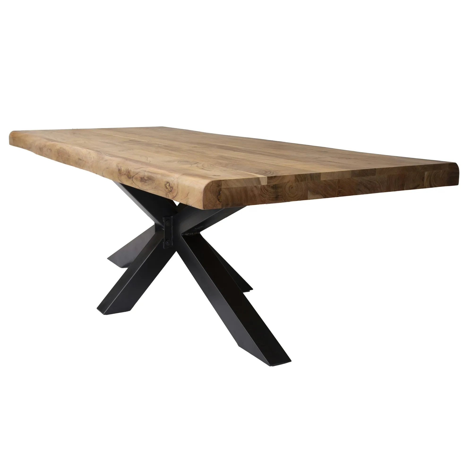Table salle à manger bois massif pied mikado 200 cm MELBOURNE