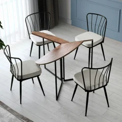 Table salle à manger pliante effet pin Ø100 cm JENA