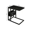 Table salon pour ordinateur en bois noir ALVERA