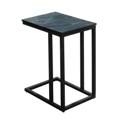 Table salon pour ordinateur en marbre noir DUOMO