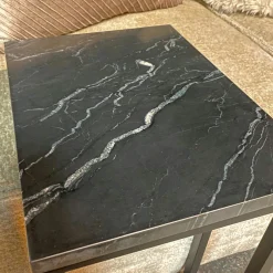 Table salon pour ordinateur en marbre noir DUOMO