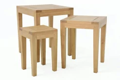 Tables gigognes hévéa MAORI lot de 3