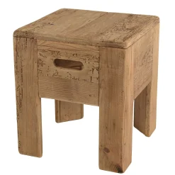 Tabouret / bout de canapé pin recyclé DENVER