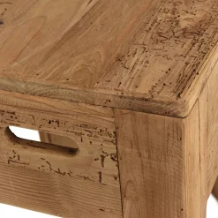 Tabouret / bout de canapé pin recyclé DENVER