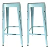 Tabouret de bar bleu (lot de 2) LEEDS