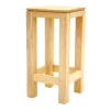Tabouret de Bar Hévéa 34x34x70cm HELENA