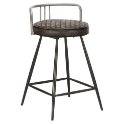 Tabouret de bar industriel brun BRISBANE