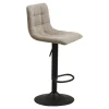 Tabouret de bar réglable en velours gris (lot de 2) SAVONE