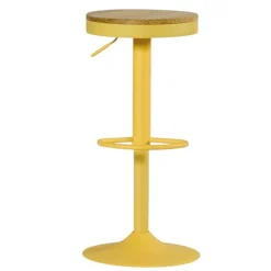 Tabouret de bar réglable métal jaune (lot de 2) LEEDS