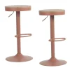 Tabouret de bar réglable métal terracotta (lot de 2) LEEDS